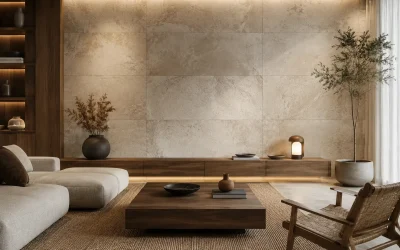 Carrelage mural salon séjour : styles, formats et pose