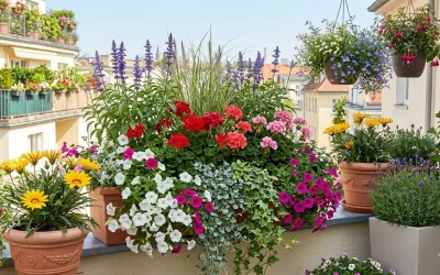 Fleurs pour jardinière balcon : guide par exposition